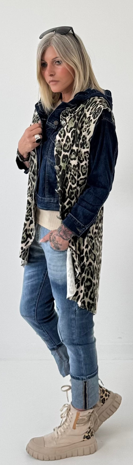 Spijkerjasje model "Avira" - donker denim