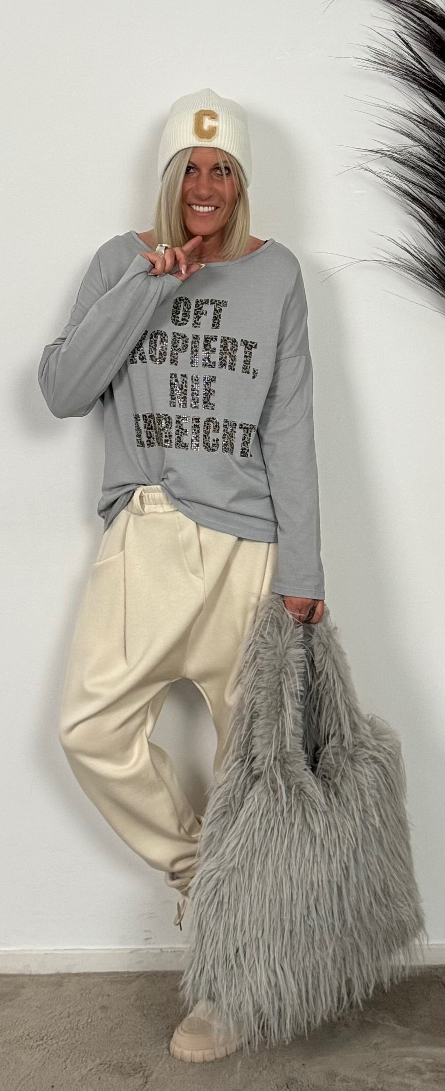 Baggy Pants "Stay" - beige