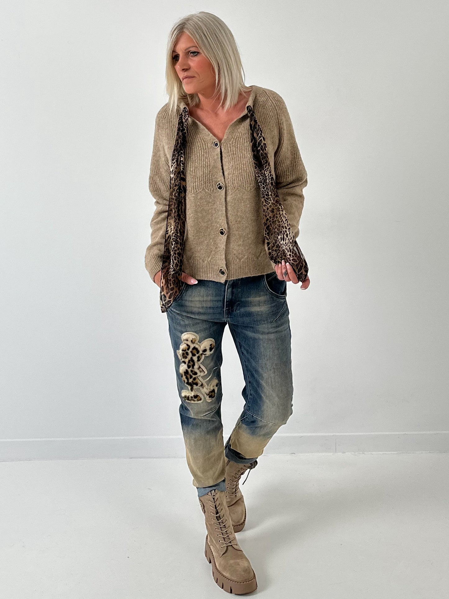 Cardigan model "Livia" - taupe