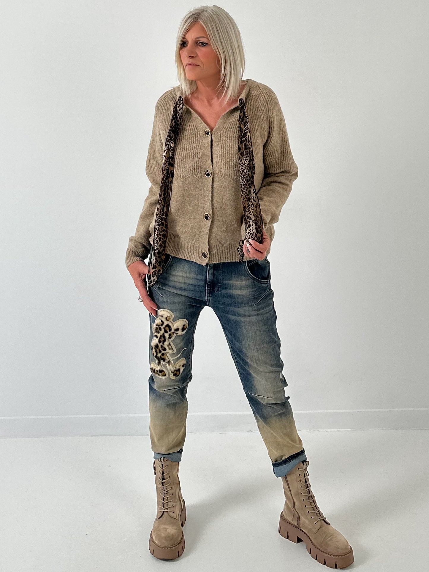 Cardigan model "Livia" - taupe