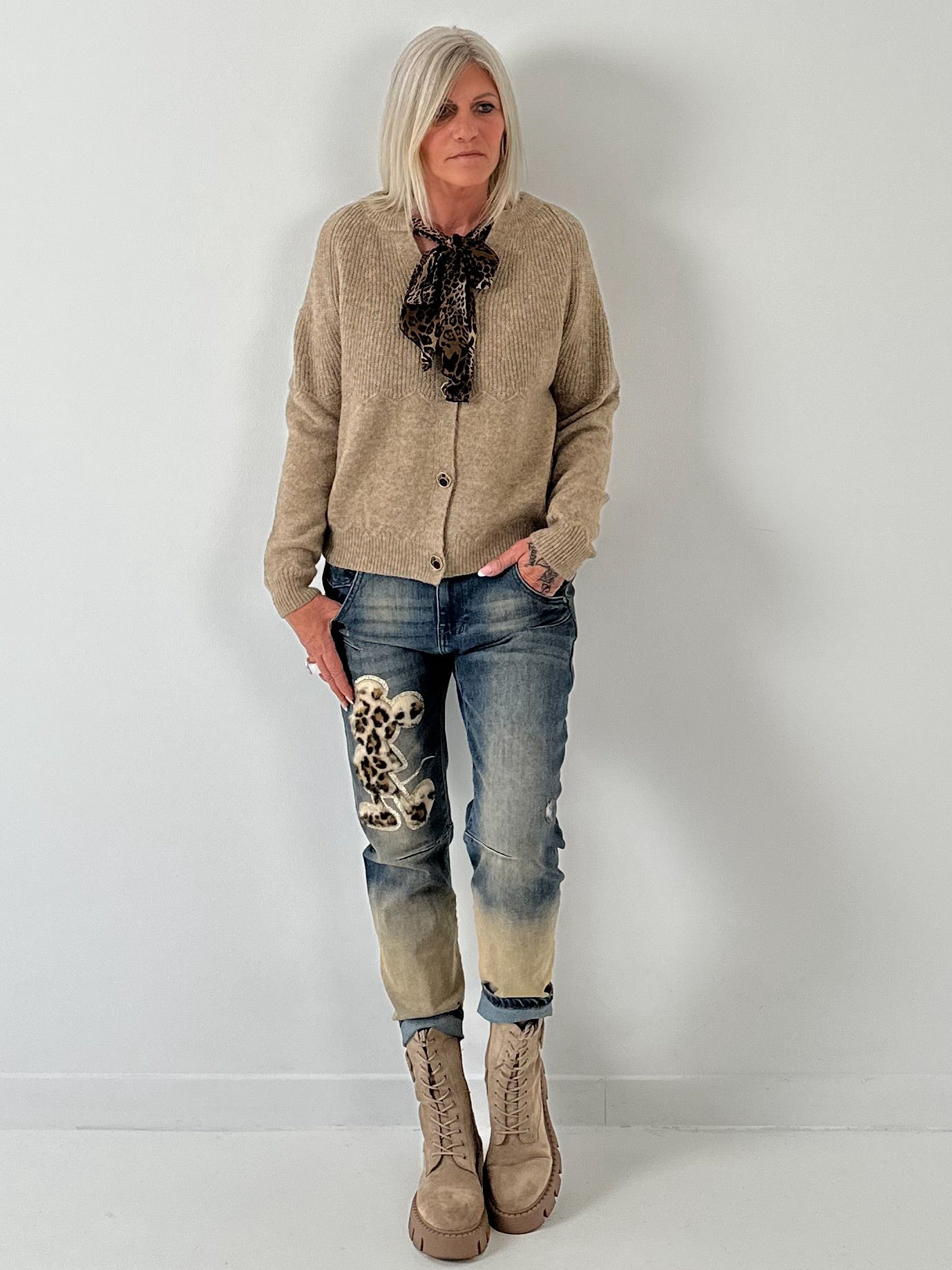 Cardigan model "Livia" - taupe