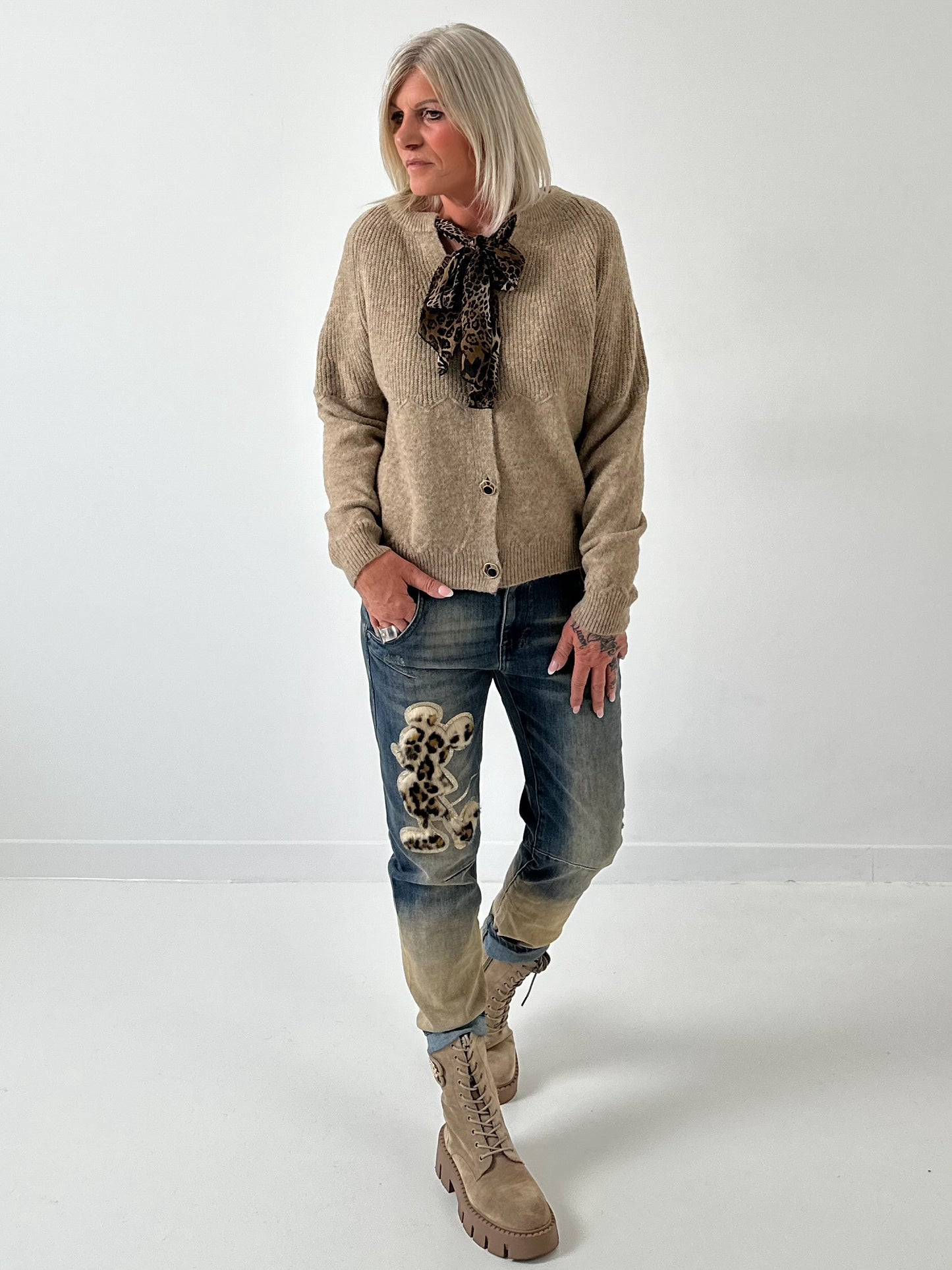 Cardigan model "Livia" - taupe