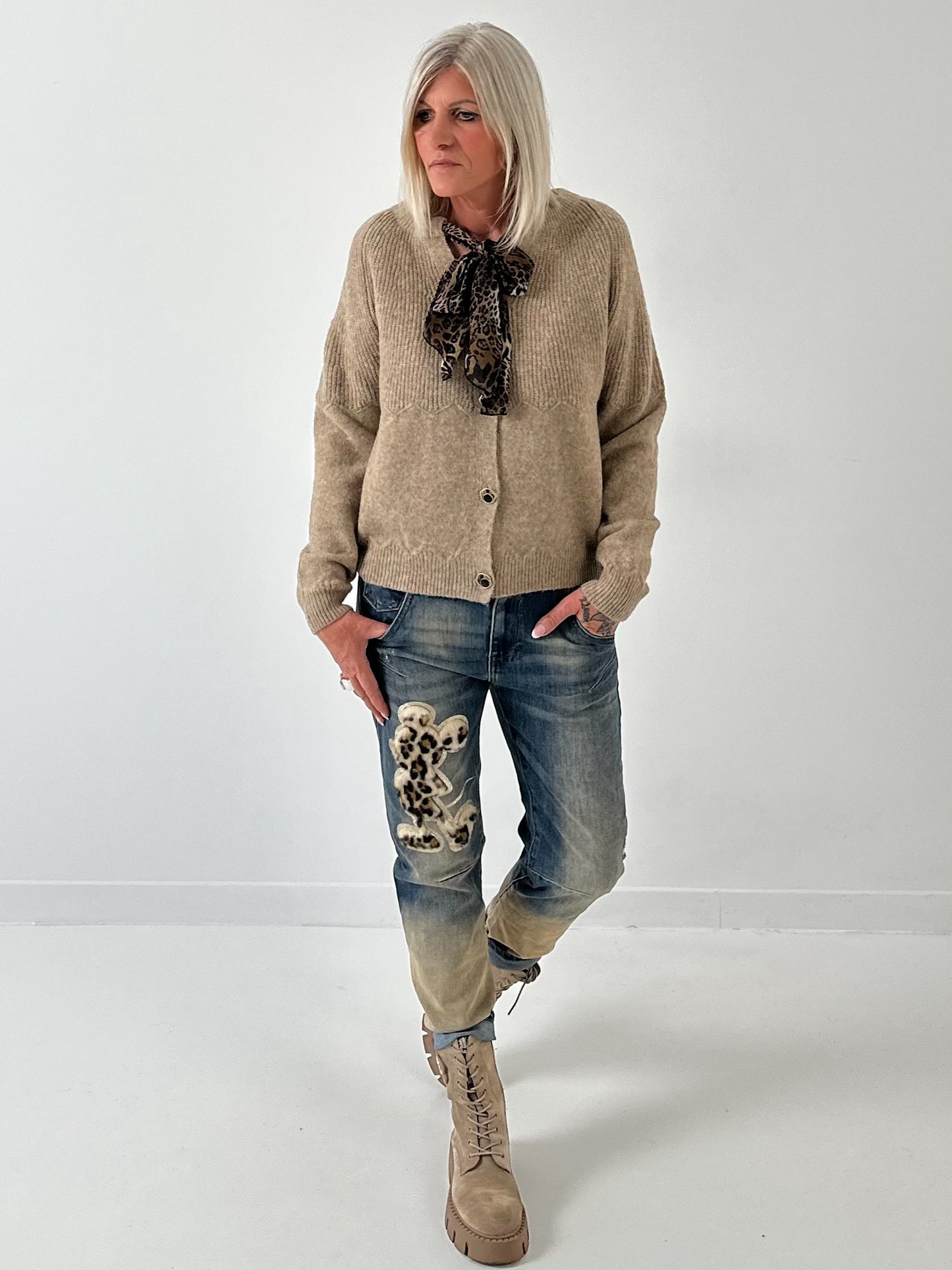 Cardigan model "Livia" - taupe