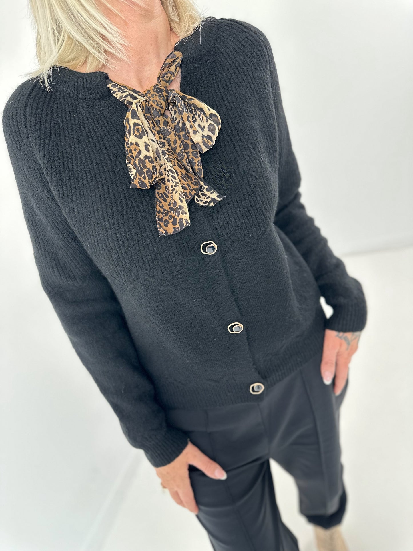 Cardigan model "Livia" - zwart