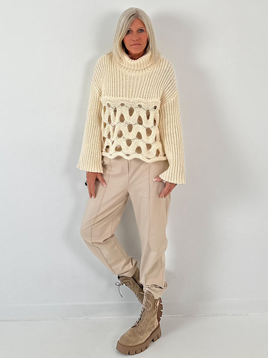 Kort truitje model "Strada" - beige