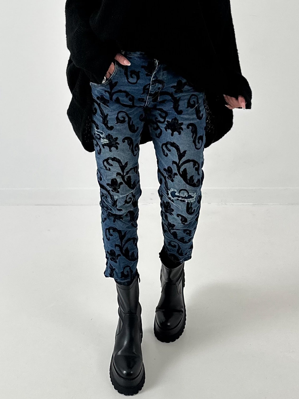 Jeansmodel "Arabesque" - denimzwart