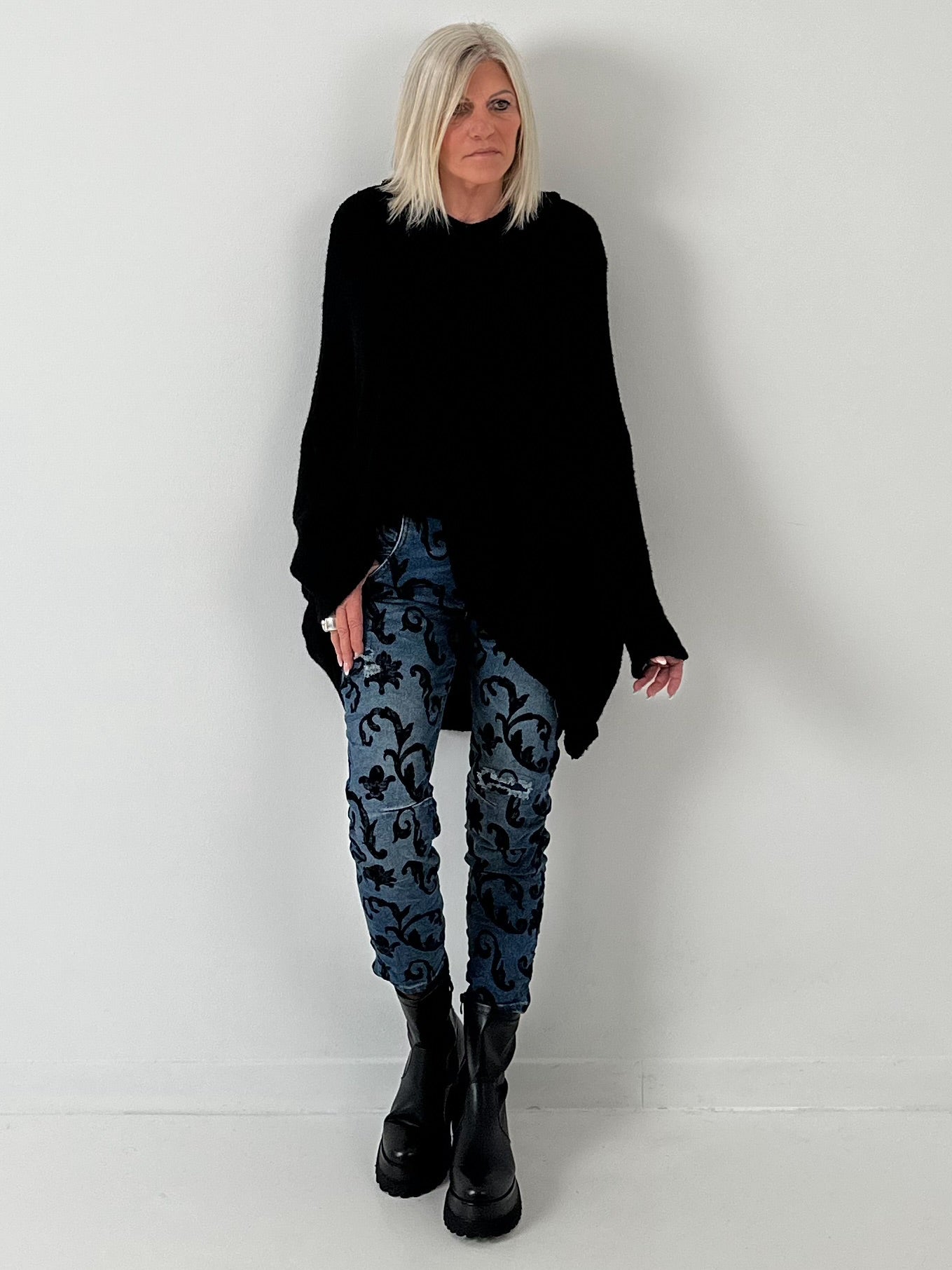 Jeansmodel "Arabesque" - denimzwart