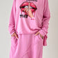 Oversized Shirt Modell "Voice" - candy-rosa