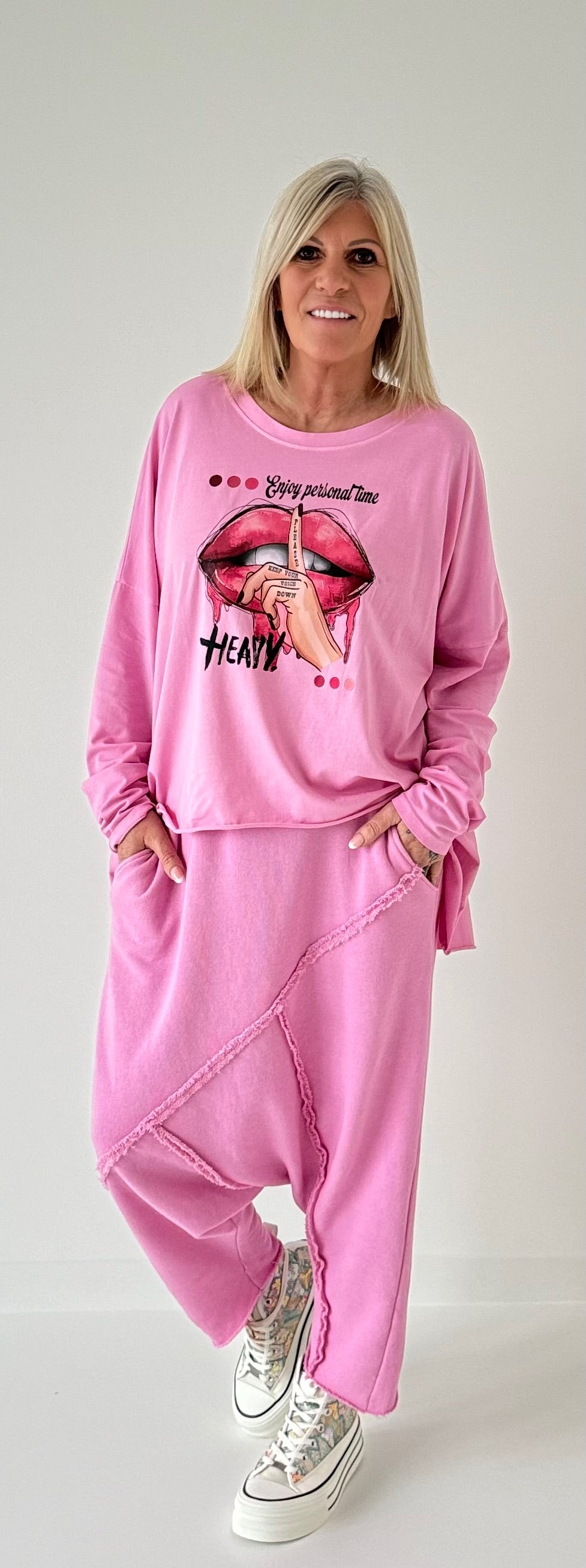 Oversized Shirt Modell "Voice" - candy-rosa