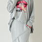 Oversized Shirt Modell "Voice" - grau