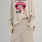 Oversized Shirt Modell "Voice" - beige