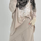 Harem pants with terry cloth seams model "Xana" - beige