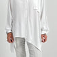 Raffinierte Oversized Bluse Modell "Mella" - weiss