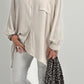 Verfijnde oversized blouse model "Mella" - beige