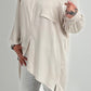 Verfijnde oversized blouse model "Mella" - beige