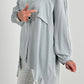 Raffinierte Oversized Bluse Modell "Mella" - hellgrau