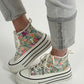 High sneaker with platform sole model "New Color" - multicolored