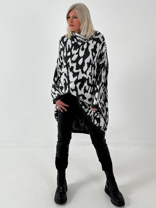 Sweater model "Cozy Me" - anthracite-white