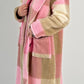 Teddy coat model "Coco" - pink-checked