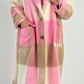 Teddy coat model "Coco" - pink-checked