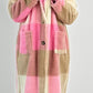 Teddy coat model "Coco" - pink-checked