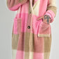 Teddy coat model "Coco" - pink-checked