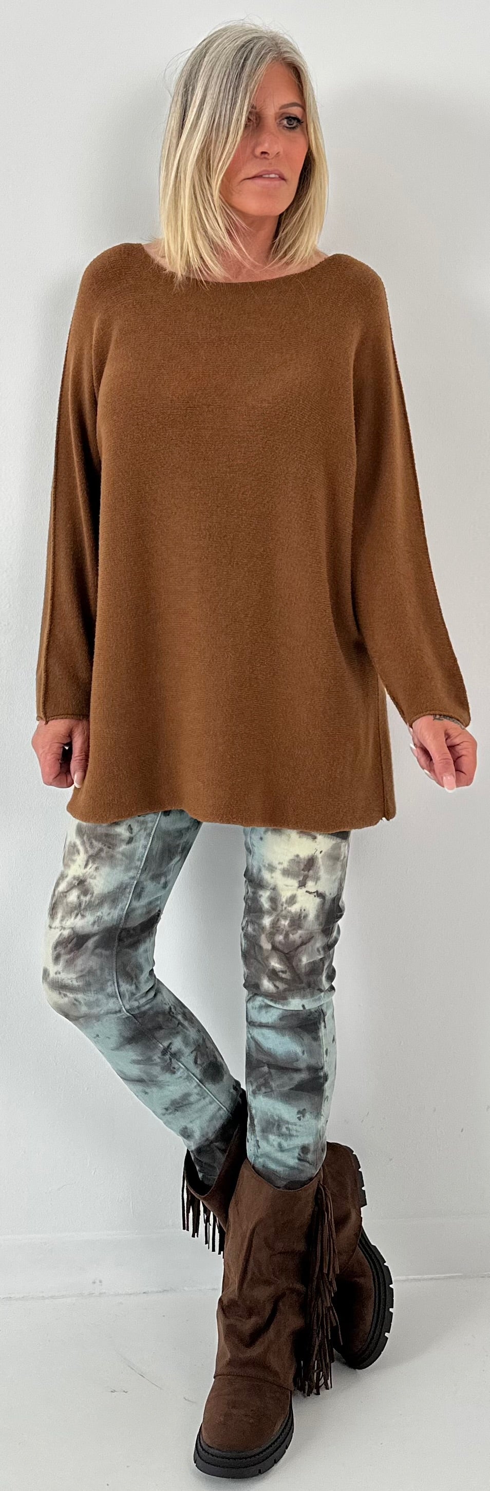 Bootie model "Dusty Step" - mocha