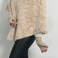 Poncho van imitatiebont "Darina" - beige