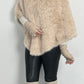 Poncho van imitatiebont "Darina" - beige