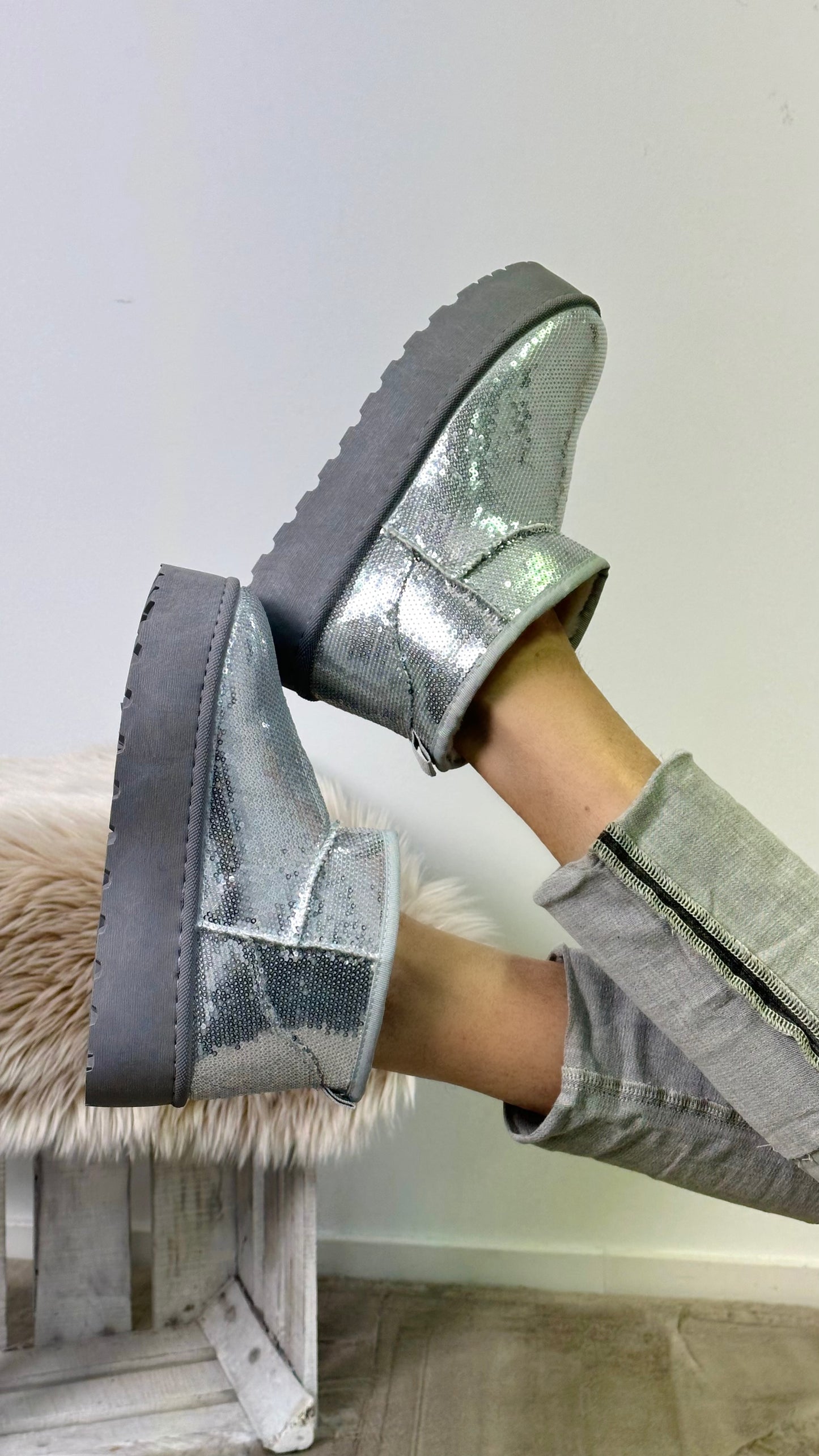 Bootie "Dafne" - silver