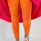 Leggins mit Glitzersteinchen Modell "Aury" - orange