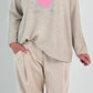 Spring sweater model "Sweet Mouse" - beige (available from approx. 14.01.25)