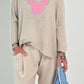 Spring sweater model "Sweet Mouse" - beige (available from approx. 14.01.25)