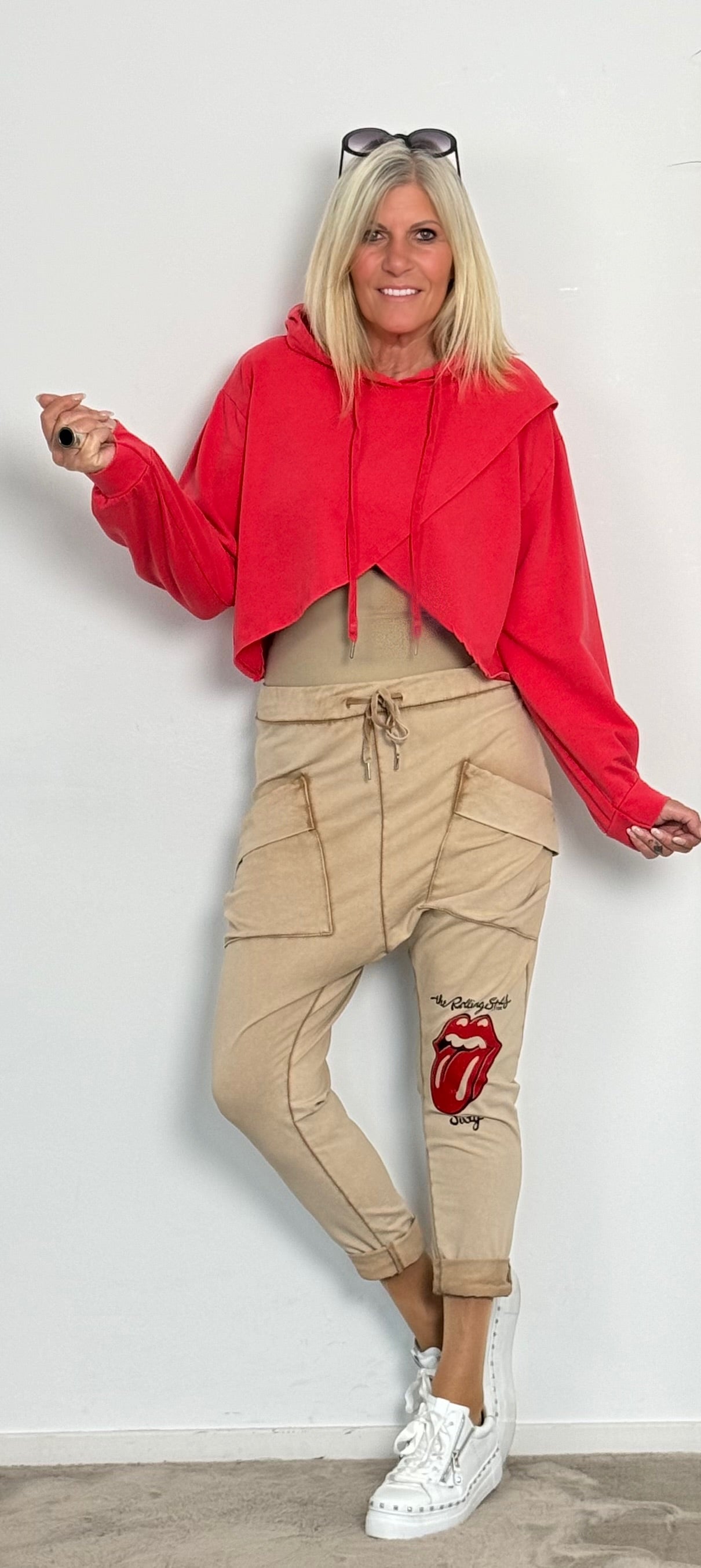 Sweatshirt Baggy Pants "Luna" - licht camel