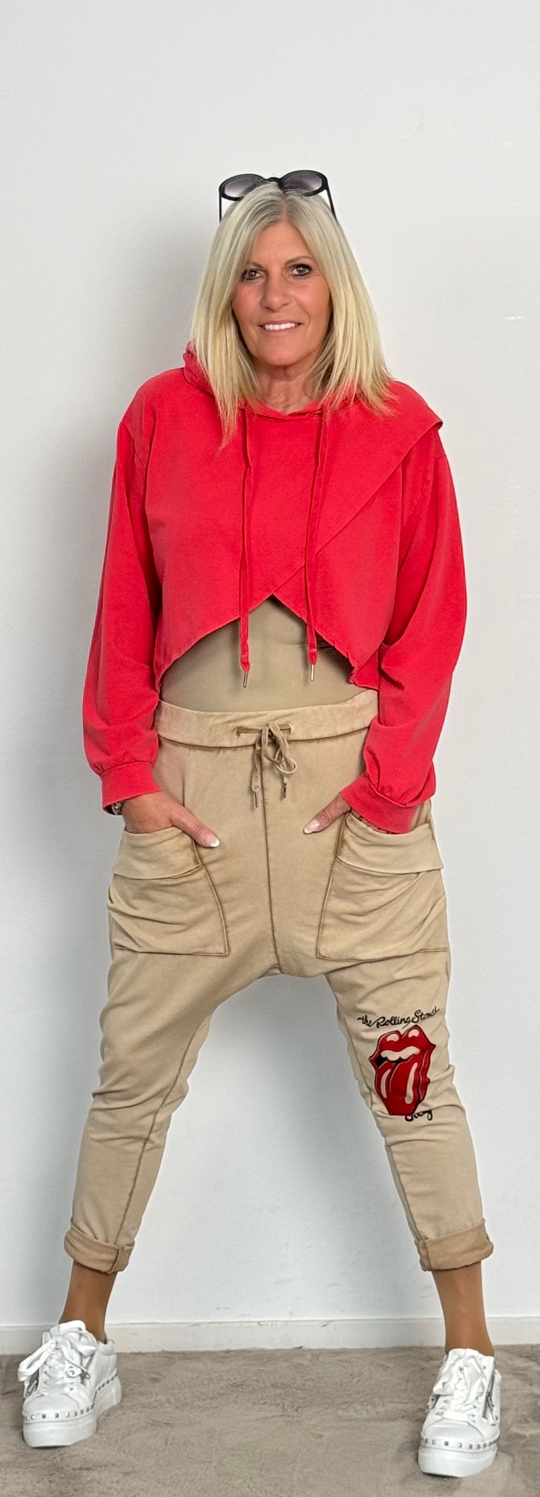 Sweatshirt Baggy Pants "Luna" - light camel