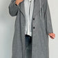 Coat with sweatshirt insert "Kim" - grey