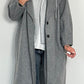 Coat with sweatshirt insert "Kim" - grey