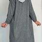 Coat with sweatshirt insert "Kim" - grey