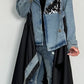 Coat Two in one "Jette" - denim-black