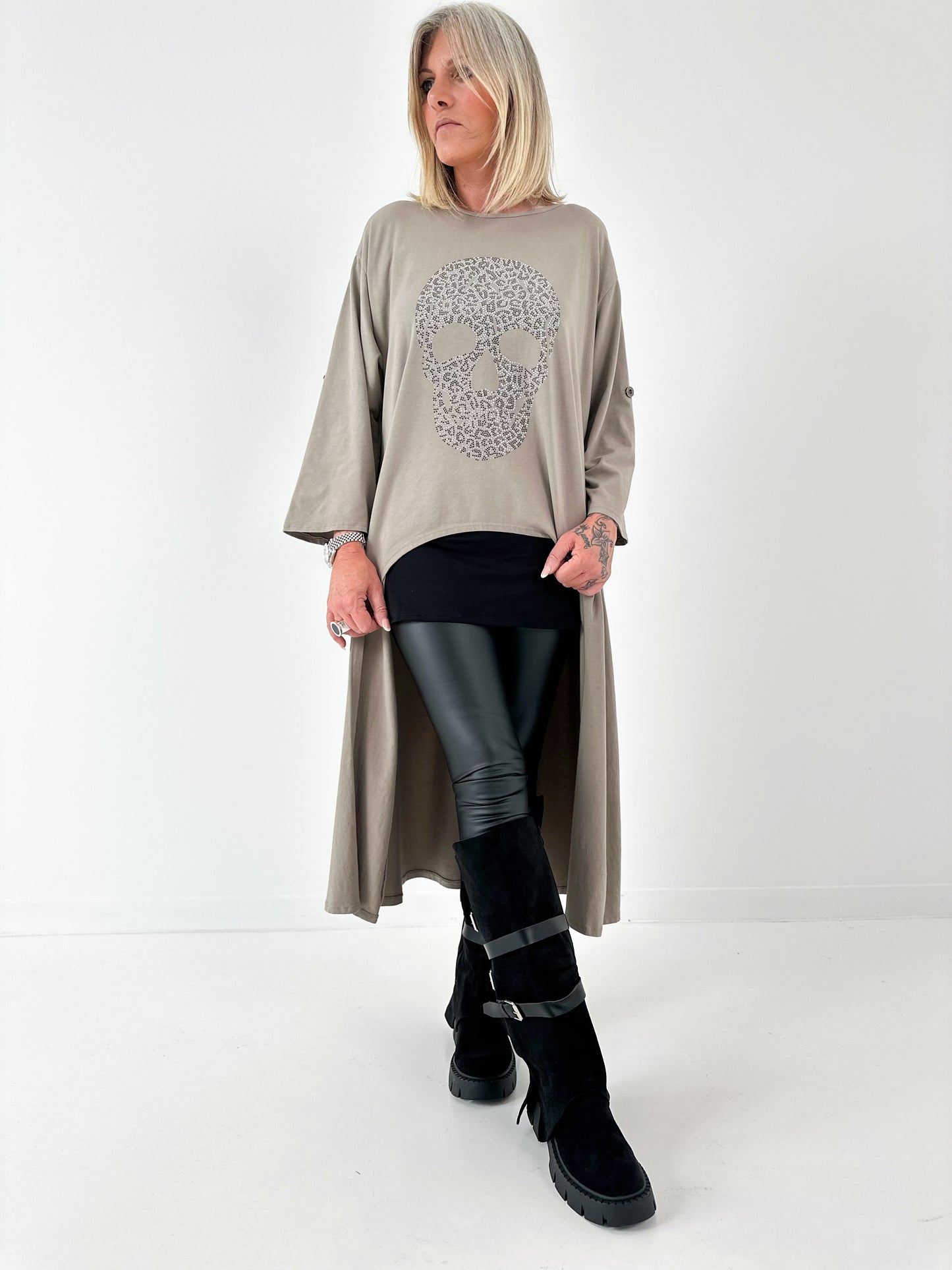 Lederleggings Modell "Rebel" - schwarz