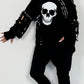 Sweatshirt "Skull Time" - zwart