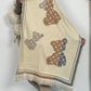 Scarf "Bear" - beige-multicolored