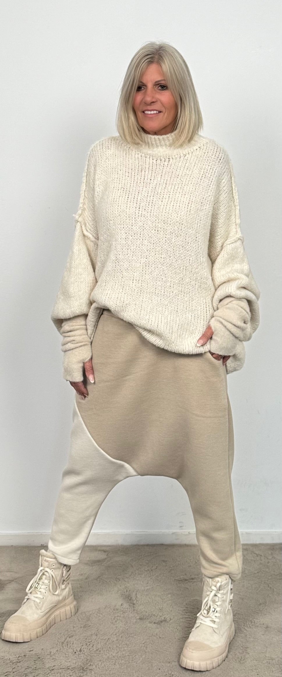 Knit Baggy "Zara" - beige