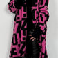 coat "Xuna" - pink-black