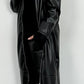 imitation leather coat "Skull" - black