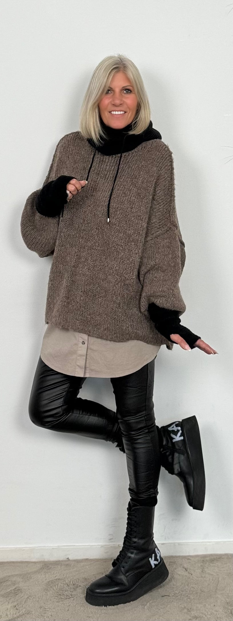 Oversized Pullover "Mata" - schoko