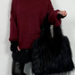 Oversized Pullover "Mata" - bordeaux