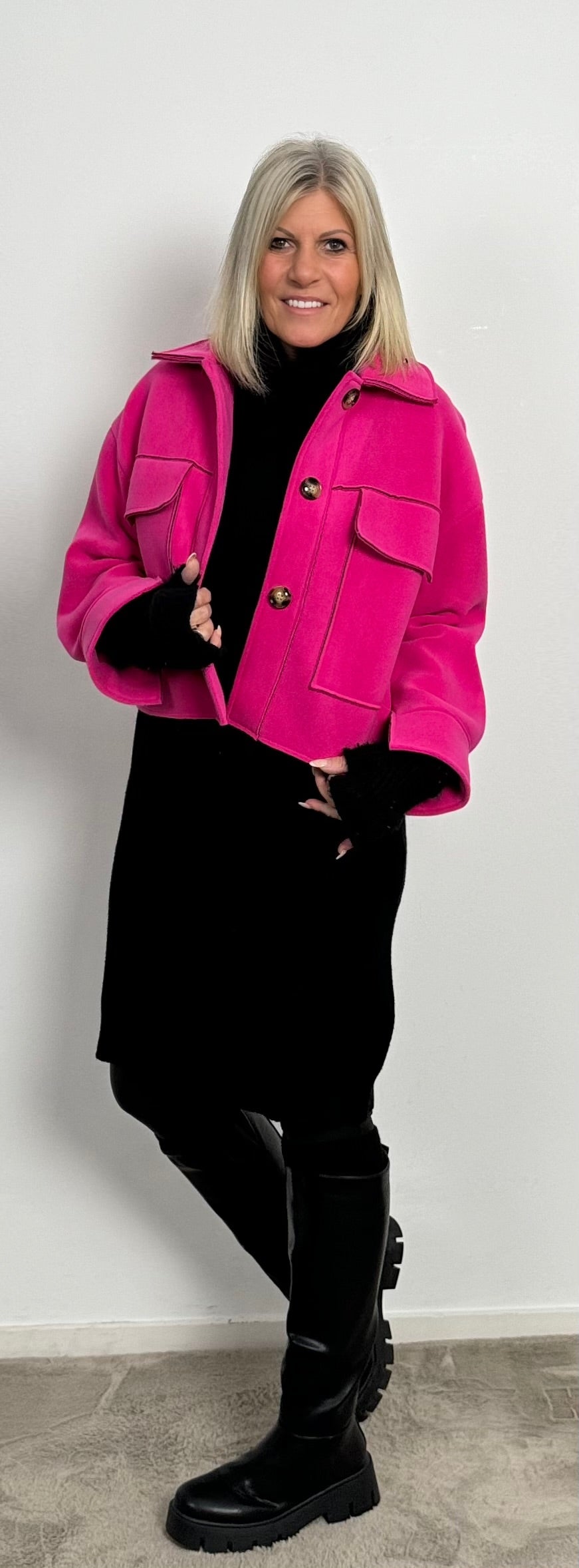 Boxy jacket "Mercy" - pink