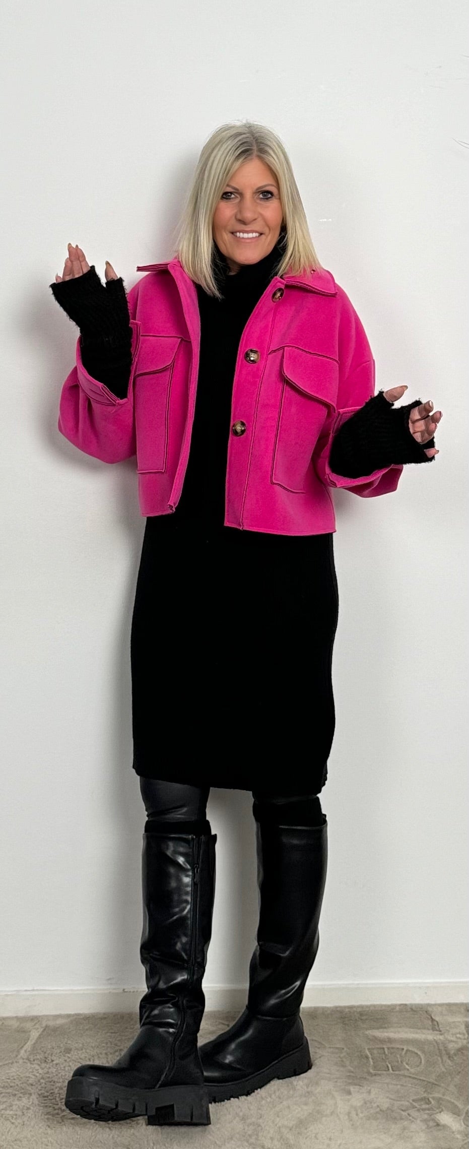 Boxy jacket "Mercy" - pink