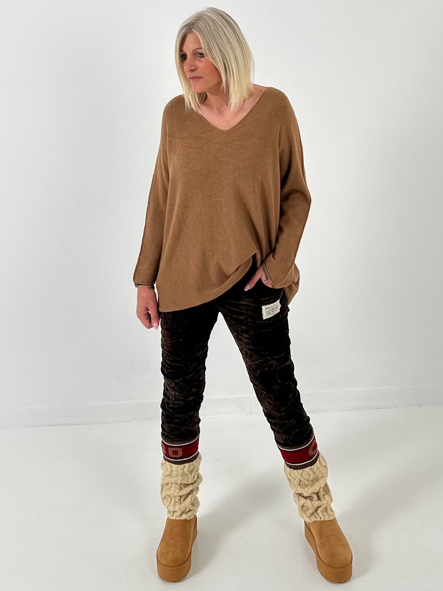 Boots model "Frosty Walk" - camel-beige-multicolored